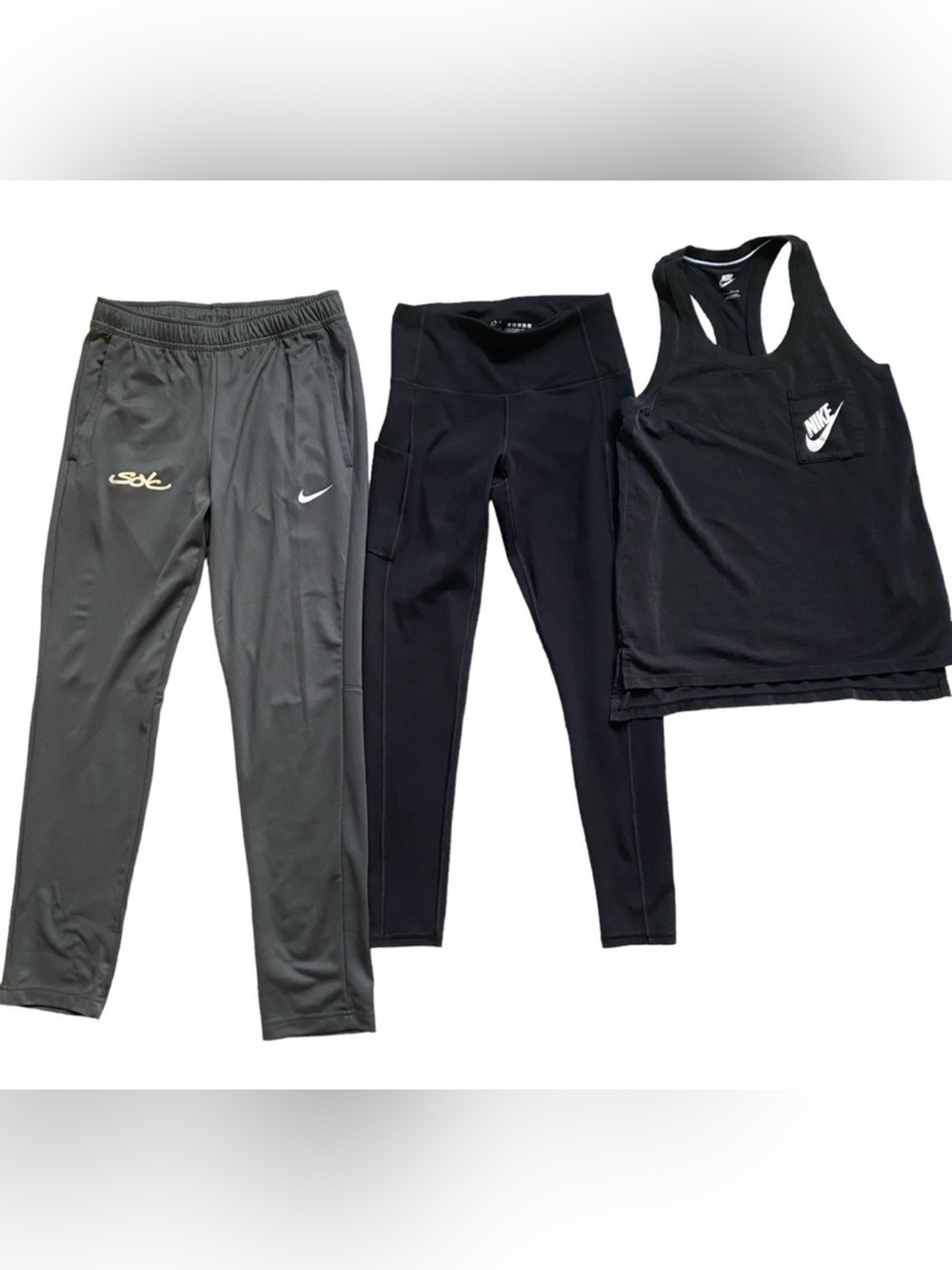 Workout Bundle Leggings Tank Top Track Pants NIKE and EWEDOOS Size Small